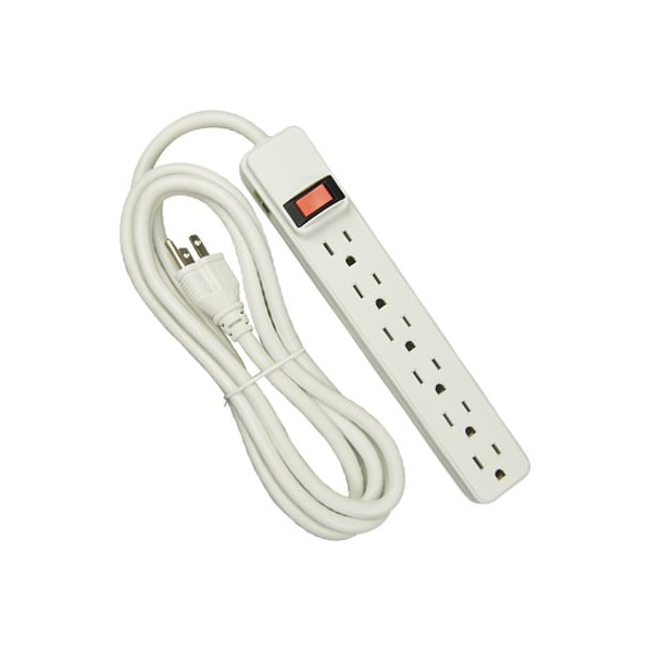 Kab Enterprise Power Strip, SJT, 8 ft., White PS-669 8FT - main